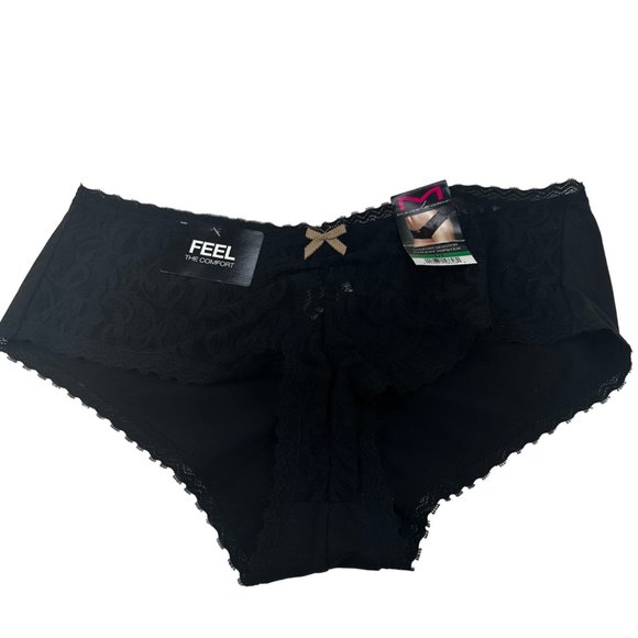 Maidenform Women's Size 7 Large Panty Comfort Devotion Cheeky Hipster Black New - Picture 1 of 9
